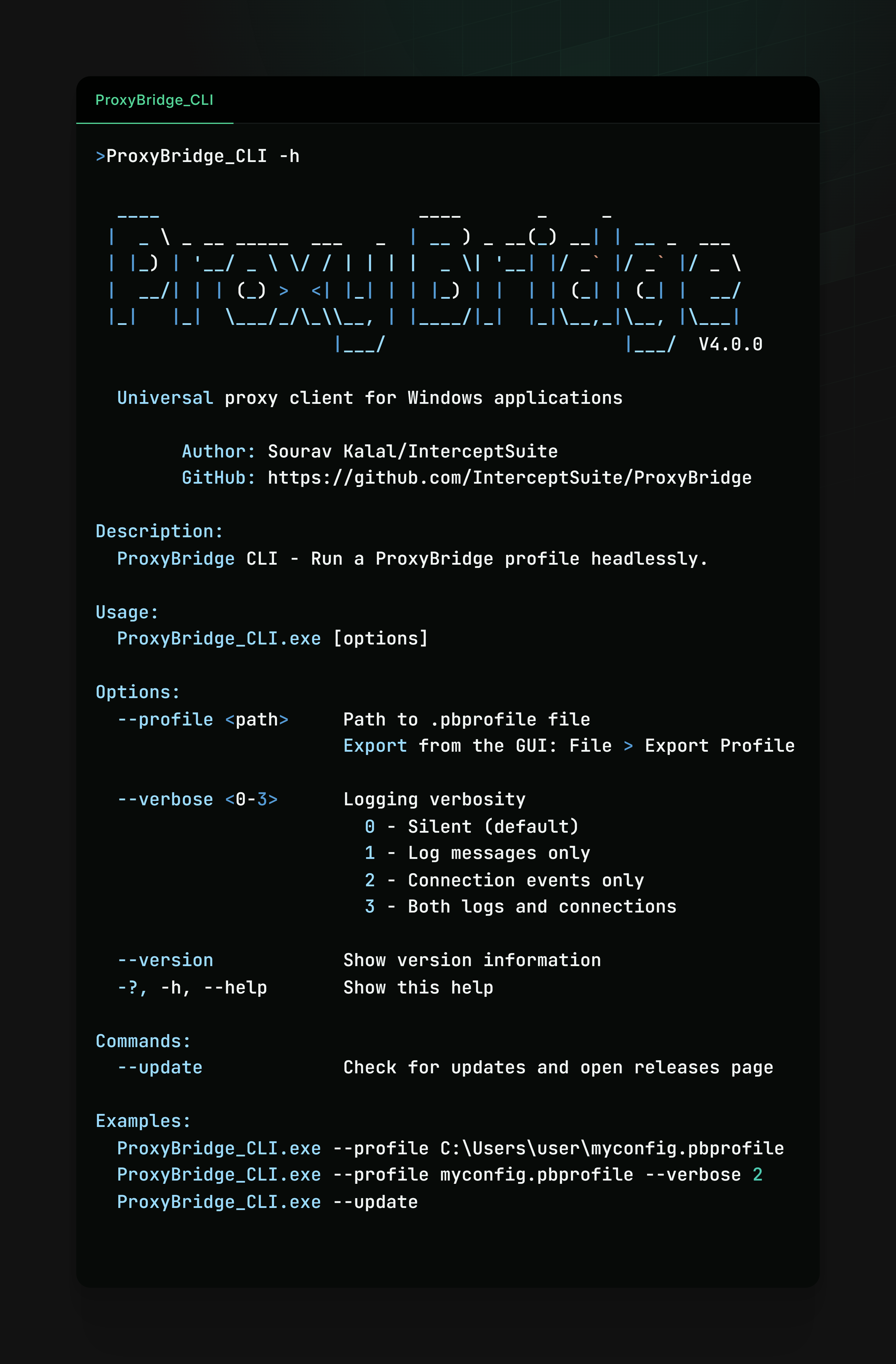 https://github.com/InterceptSuite/ProxyBridge/blob/HEAD/ProxyBridge CLI