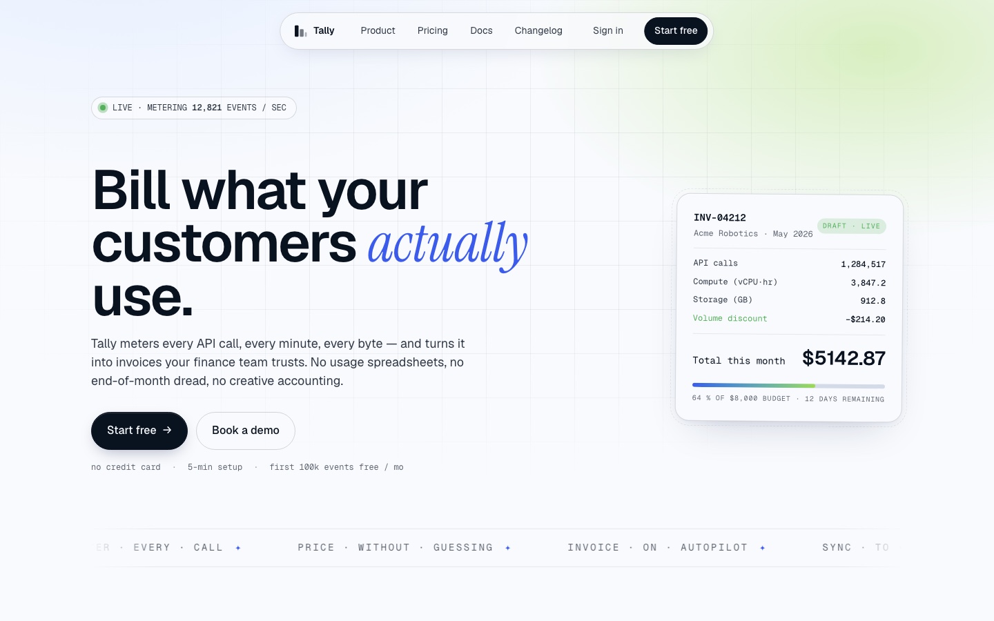 https://github.com/Nutlope/hallmark/blob/HEAD/Tally SaaS product page hero