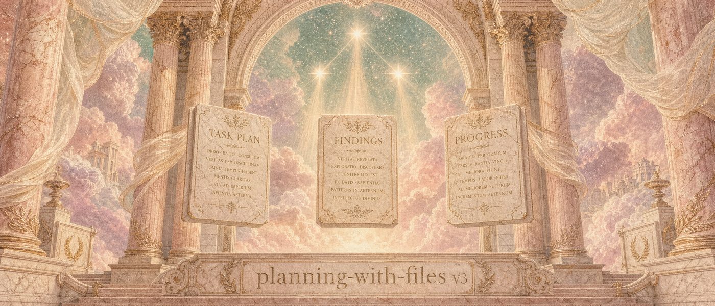 https://github.com/OthmanAdi/planning-with-files/blob/HEAD/planning-with-files: task_plan.md, findings.md, and progress.md as three stone tablets
