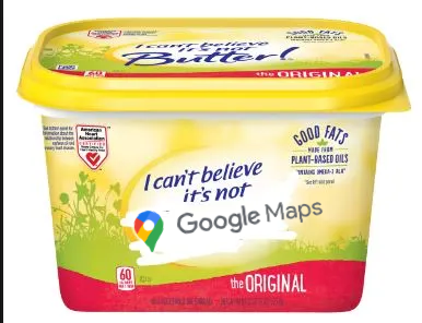 https://github.com/PimpinPumpkin/Vela/blob/HEAD/A tub of I Can't Believe It's Not Butter relabeled I can't believe it's not Google Maps