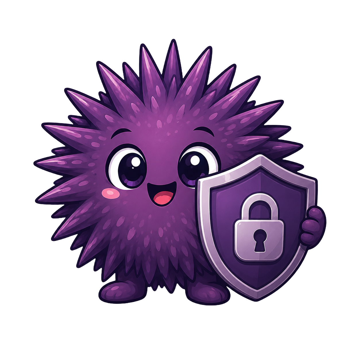 https://github.com/Rizzo-AI-Academy/rizzo-pii/blob/HEAD/rizzo-pii mascot — a purple hedgehog guarding a document with a shield