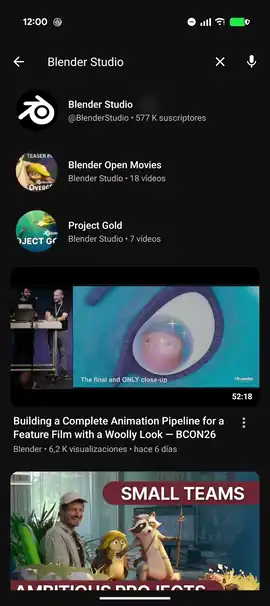 https://github.com/aleixrodriala/newtube/blob/HEAD/NewTube in motion: Blender Studio's channel, a video with chapters, the comments panel, a seek and the mini-player