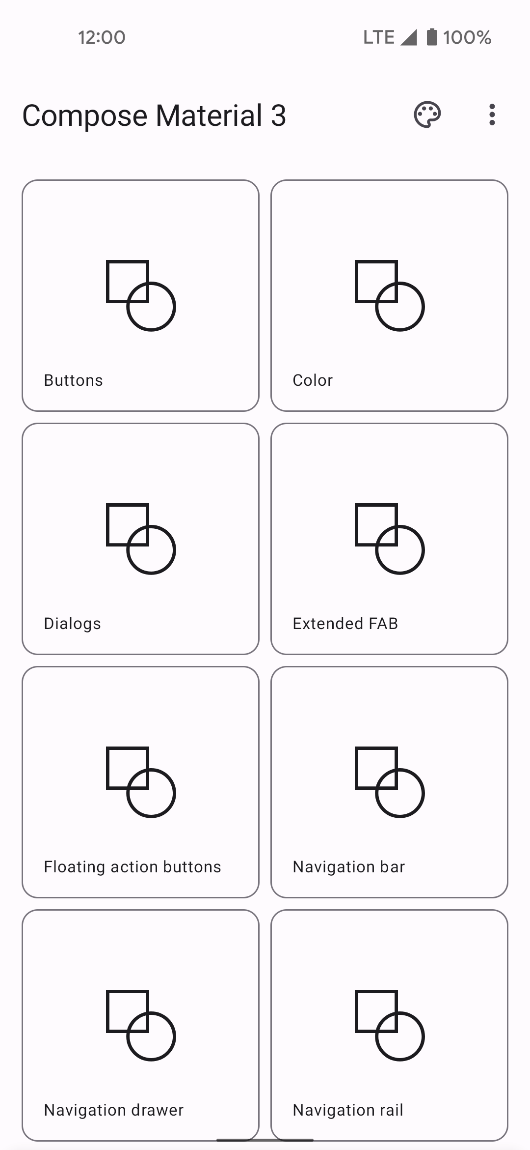 https://github.com/android/compose-samples/blob/HEAD/Material Catalog sample demo