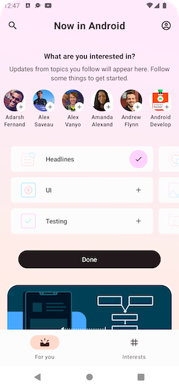 https://github.com/android/compose-samples/blob/HEAD/Now In Android Github Repository