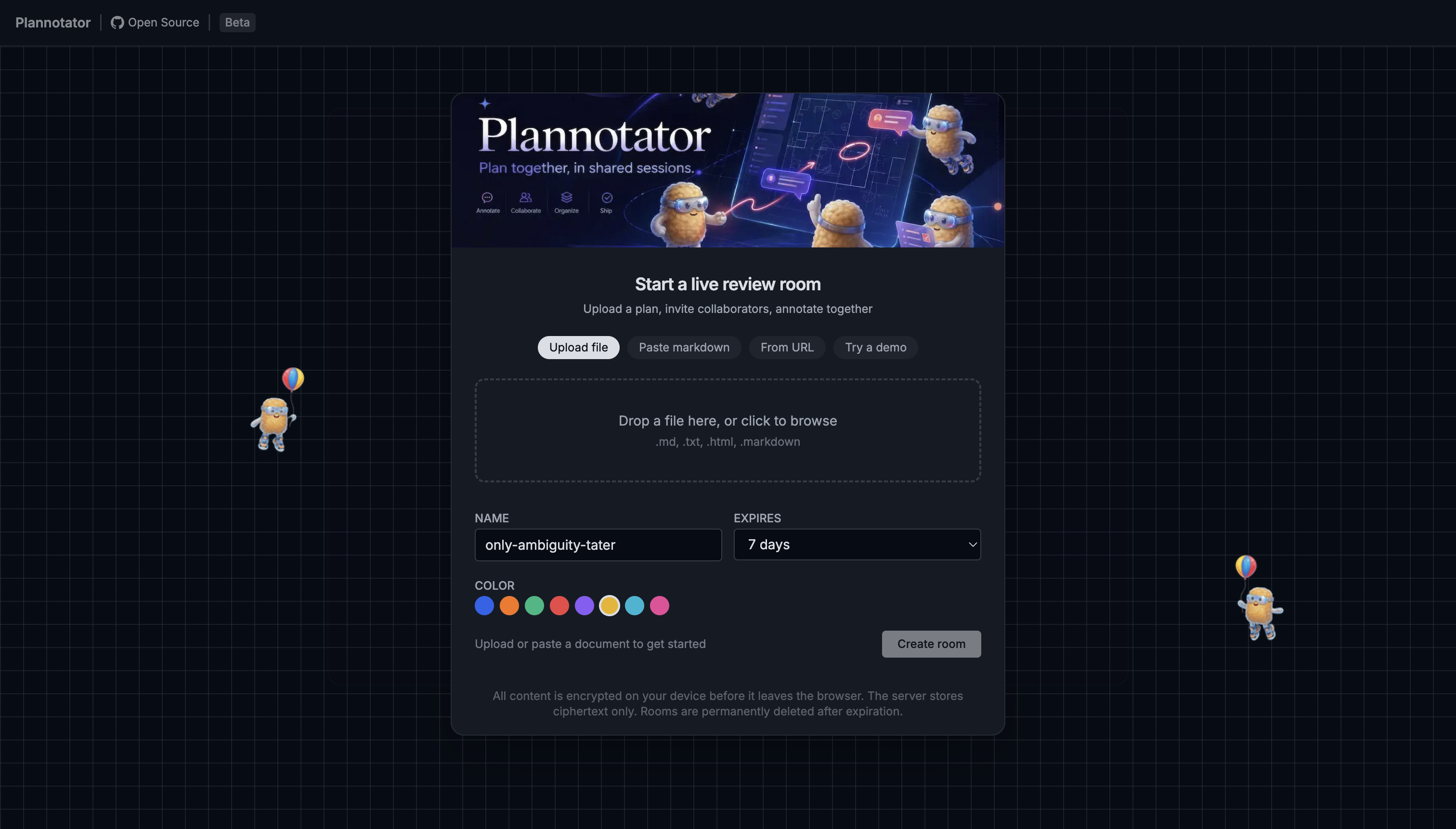 https://github.com/backnotprop/plannotator/blob/HEAD/Sharing portal with upload options
