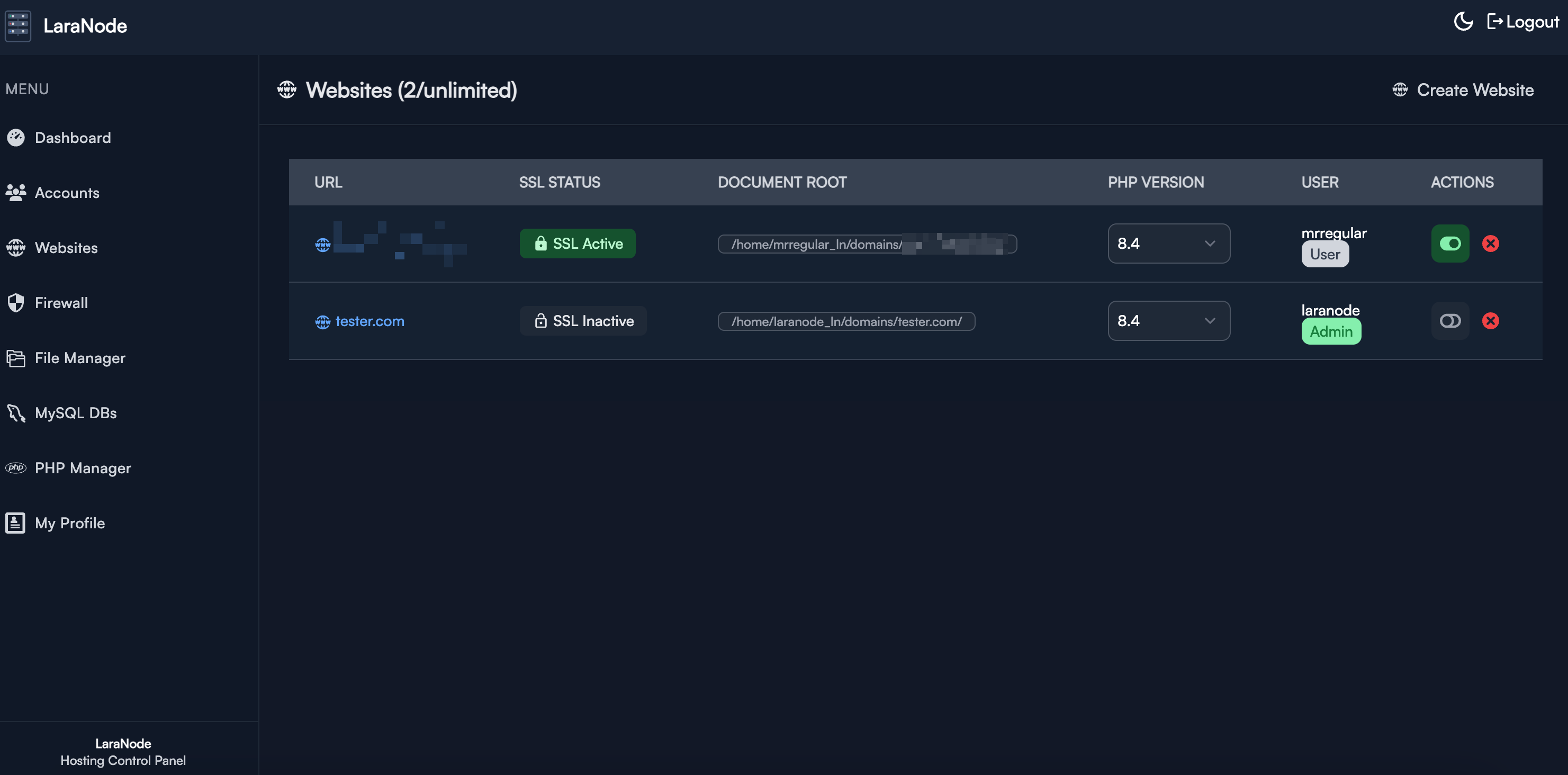 https://github.com/crivion/laranode/blob/HEAD/Websites (Dark)