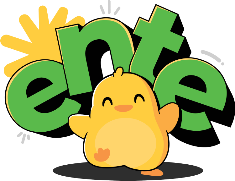 https://github.com/ente/ente/blob/HEAD/Ente's Mascot, Ducky,
    inviting people to Ente's source code repository