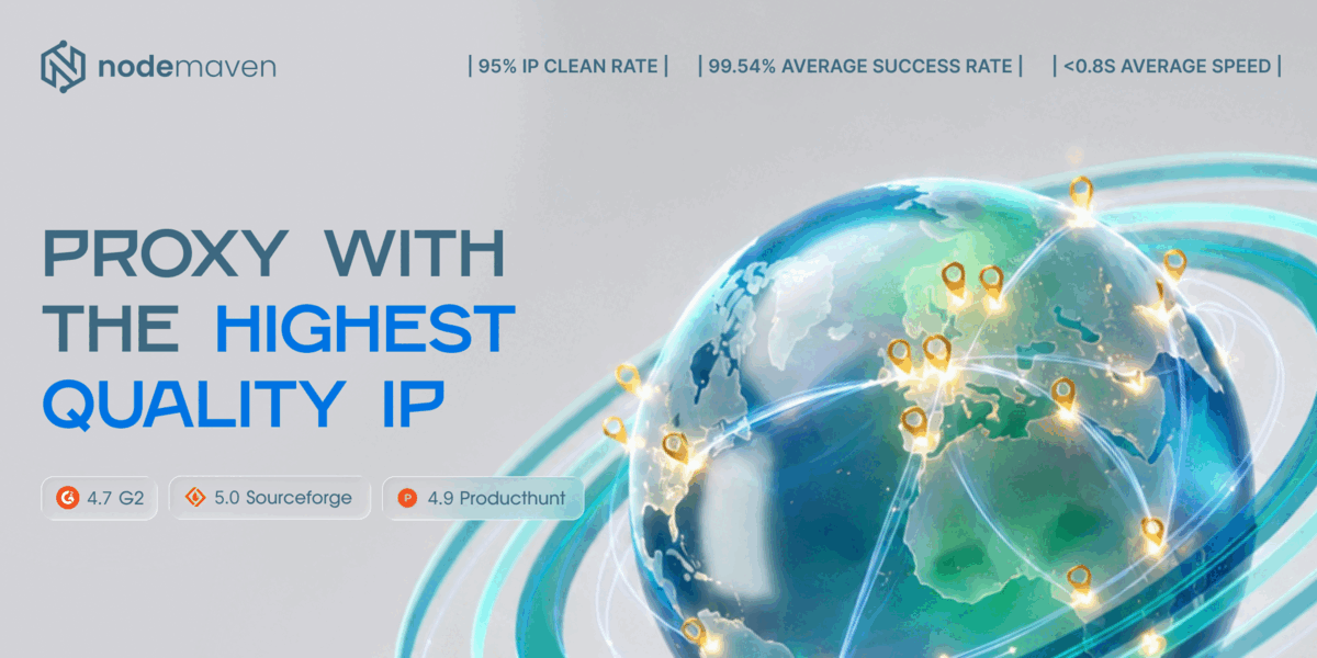 NodeMaven - The most efficient proxy provider for Web Scraping and Automation