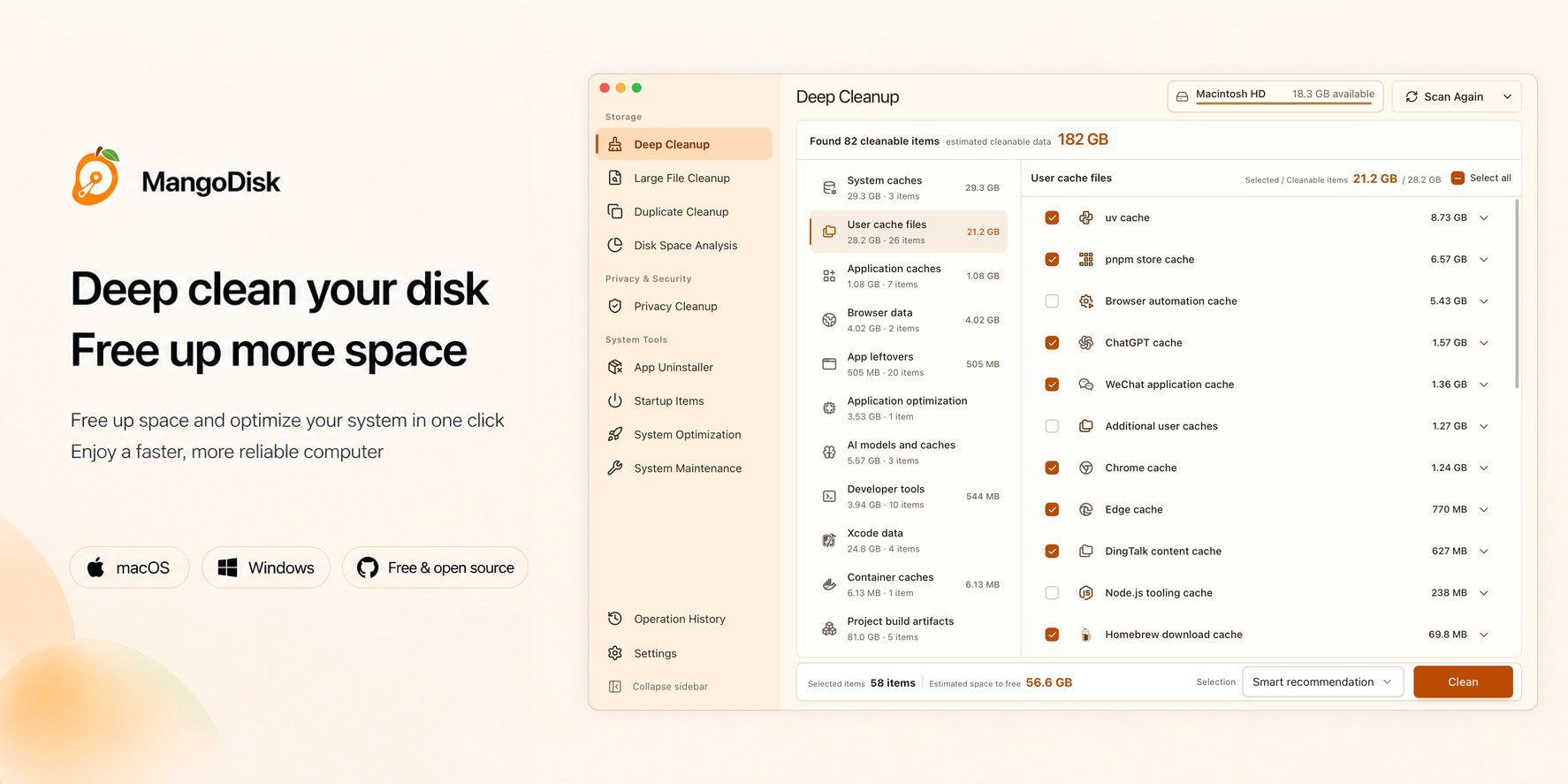 https://github.com/harry0703/MangoDisk/blob/HEAD/MangoDisk disk cleanup, storage analysis, privacy protection, and system optimization