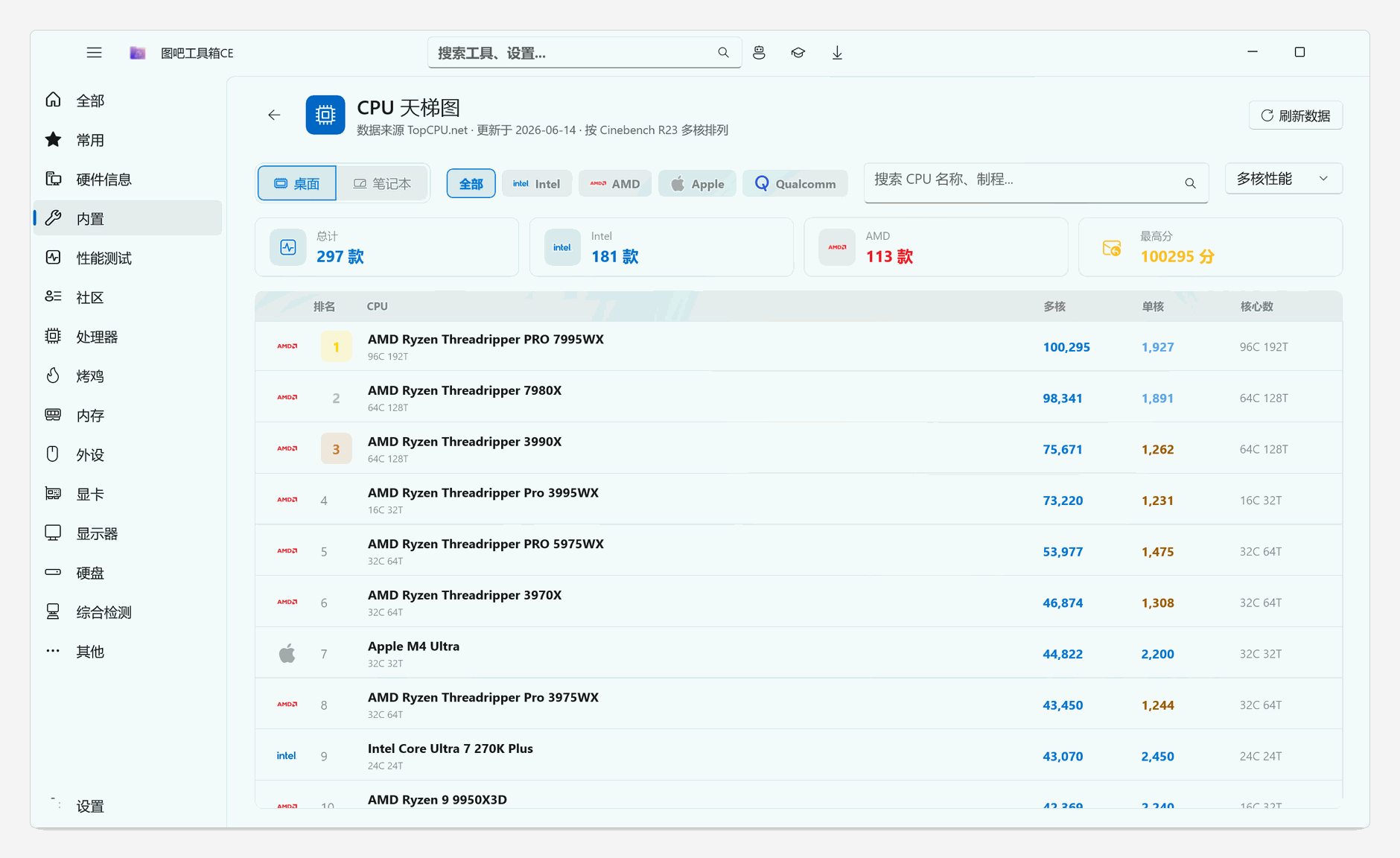 https://github.com/luolangaga/tubatools/blob/HEAD/CPU 天梯图