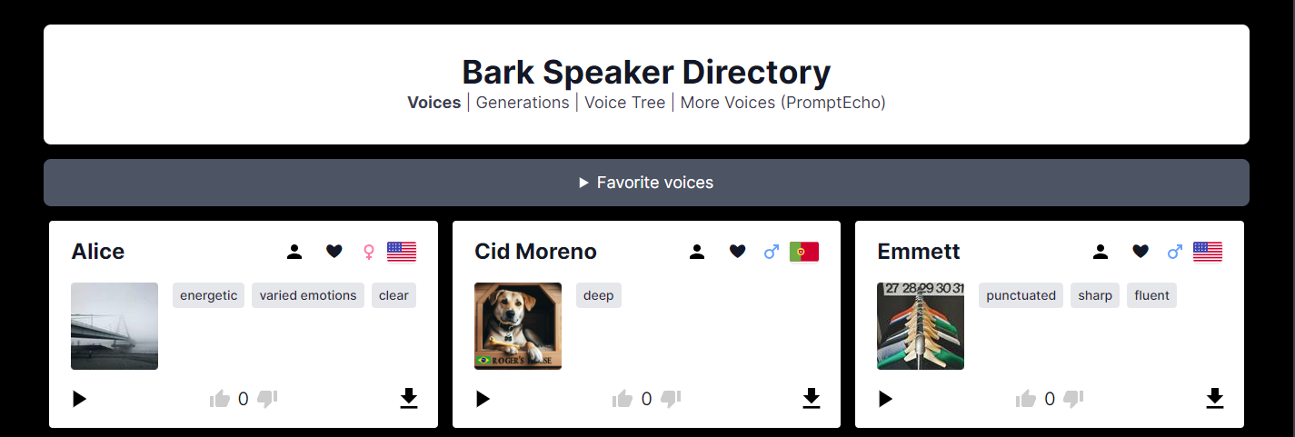 Bark Speaker Directory
