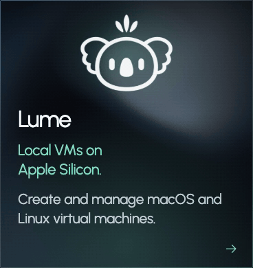 https://github.com/trycua/cua/blob/HEAD/Lume: local macOS and Linux VMs on Apple Silicon