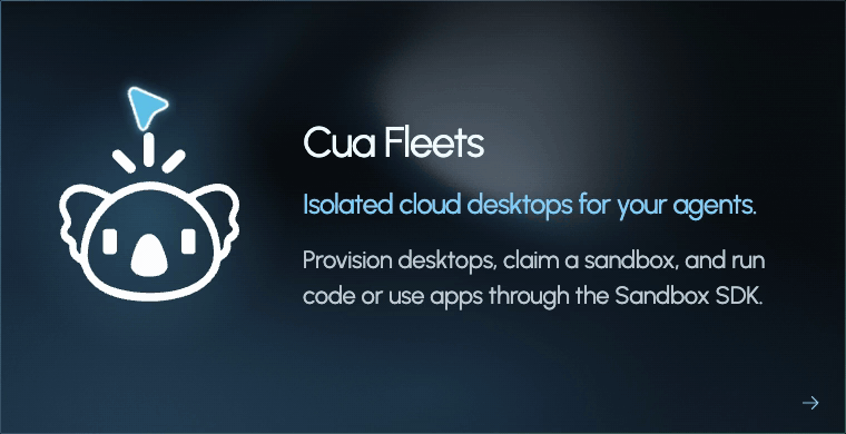 https://github.com/trycua/cua/blob/HEAD/Cua Fleets: isolated cloud desktops for your agents