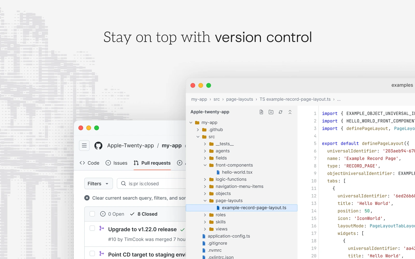 https://github.com/twentyhq/twenty/blob/HEAD/Stay on top with version control