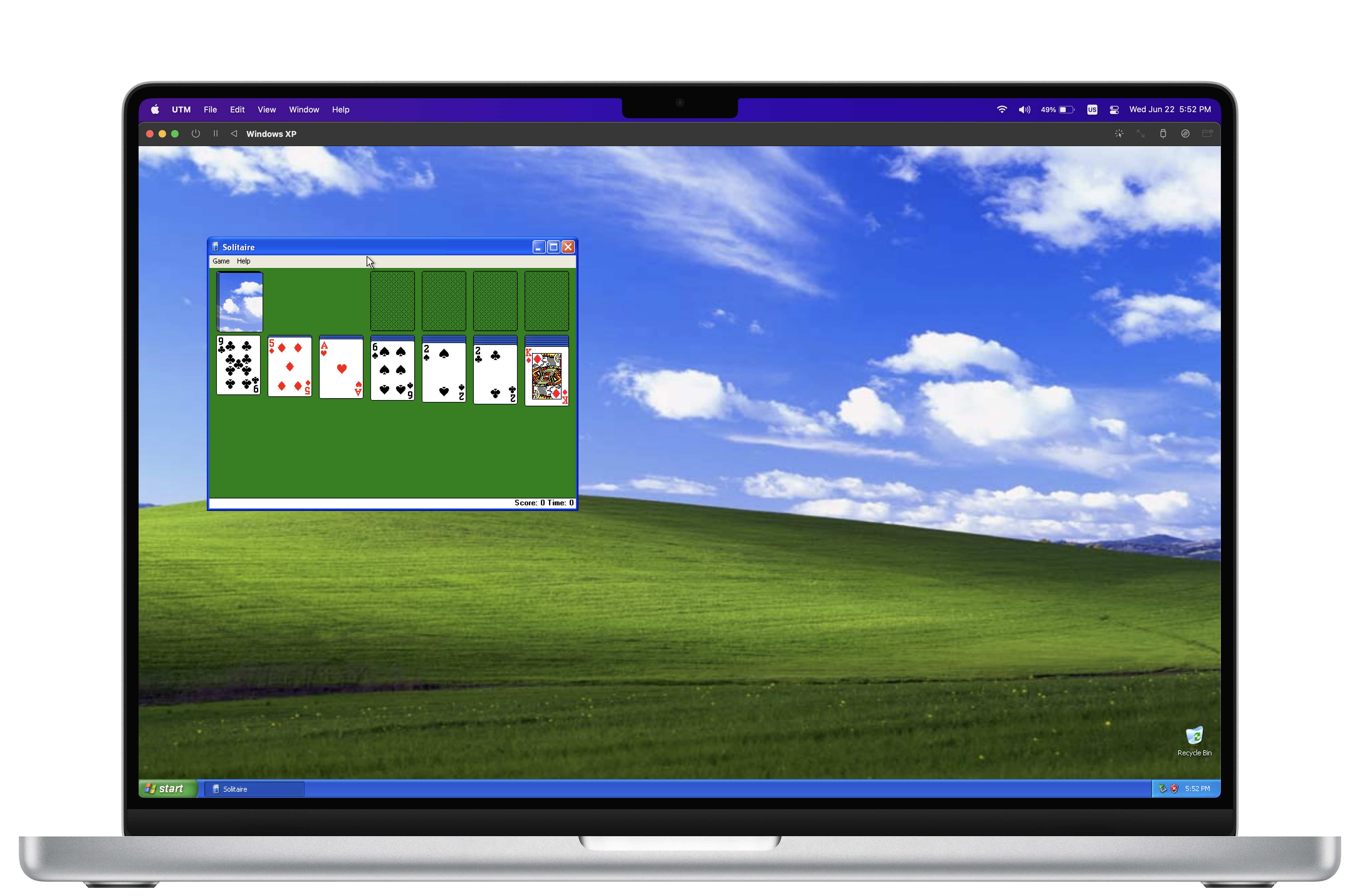 https://github.com/utmapp/UTM/blob/HEAD/UTM running on a MacBook