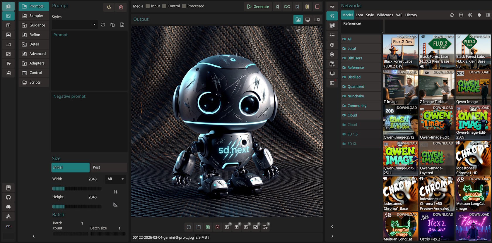 https://github.com/vladmandic/sdnext/blob/HEAD/SD.Next: AI art generator desktop interface screenshot