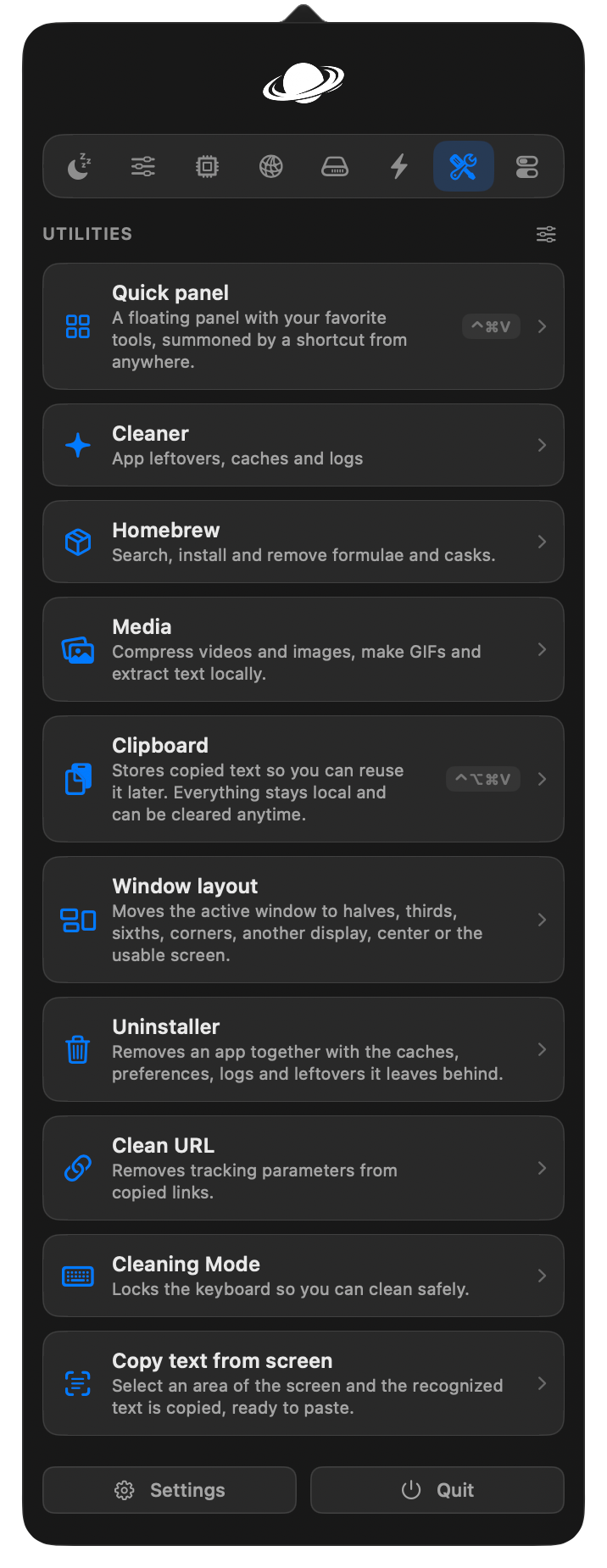 https://github.com/vorssaint/vorssaint-utils/blob/HEAD/Utilities with cleaner, Homebrew, media tools and clipboard